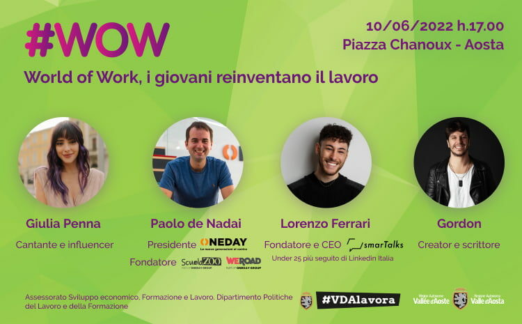 #WOW, World of Work, i giovani reinventano il lavoro